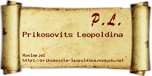 Prikosovits Leopoldina névjegykártya